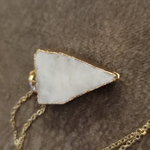 WESTERN Two Sided Druzy Arrow Pendant Chain Necklace - Picture 6 of 6